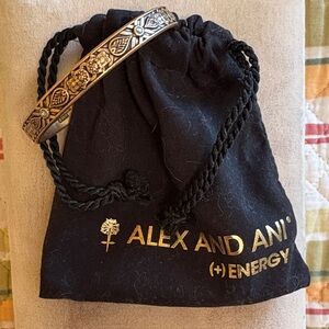 Alex and Ani Hand of Fatima Brass/Gold Cuff